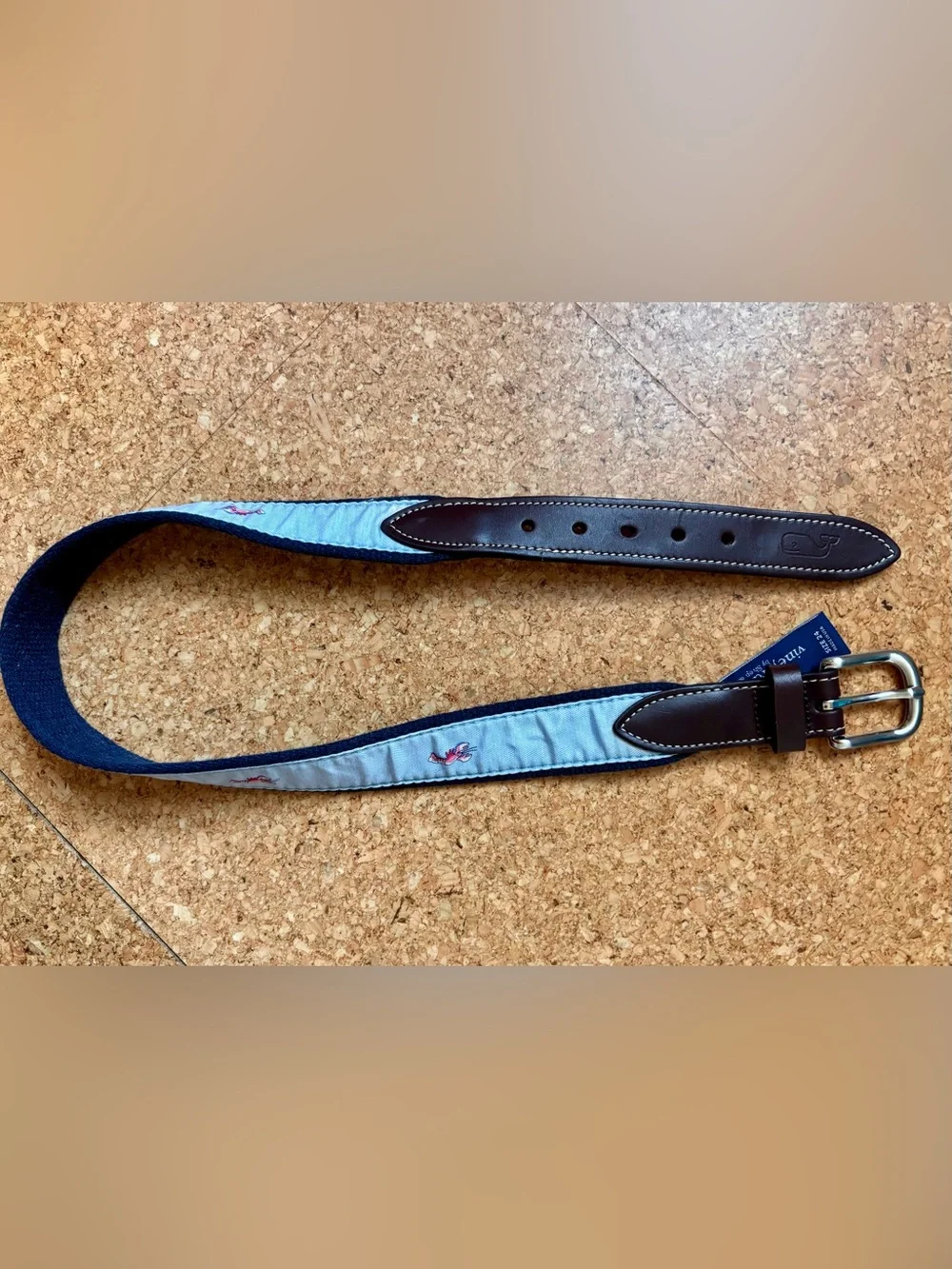 Youth Boys Vineyard Vines lobster or crawfish light blue belt